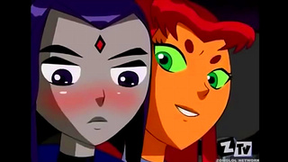 Starfire Raven Surrender to Lust in Fiery Hentai Tryst