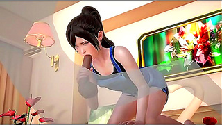 Luscious Long Haired Babe Entices His Man in Hot 3D Hentai Tryst