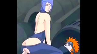 Konan Tempts Pain with Steamy Moves in Sultry Naruto Ninjutsu Tryst