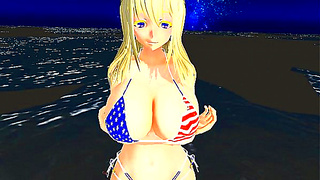 Voluptuous 3D Goddess Ignites Fiery Passion in Steaming Animation