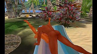 Sensual Anime Babe Tempts Fate with Naughty Buttplug Dance in Hot 3D Fantasy