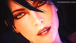 Morrigan Tempts the Ancient Dragon God in Sultry Hentai Ritual Encounter