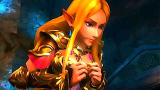Princess Zelda Enjoys Royal Treatment with Sensual 3D Blowjob Animation