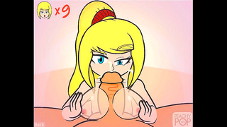 Samus Tempts Giant Warrior with Sensual Zero Suit Blowjob – Epic Smashing Pleasure