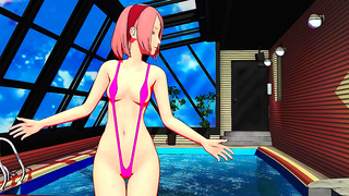 Sakure Teases Sasuke with a Seductive Dance in Sultry Naruto Fantasyy