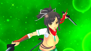 Curvy SENRAN KAGURA Girls Unleash Hot Striptease Mayhem in Ecchi Battle