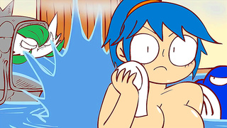 Voluptuous Cartoon Vixen Seduces Mate in Hot Sauna Fantasy Encounter