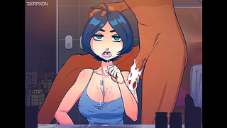 Time Stops as 3D Anime Beast Dominates with Fiery Oral Pleasure