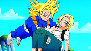 Trunks Rescues Sexy Android 18 Leading to Hot Creampie Romance