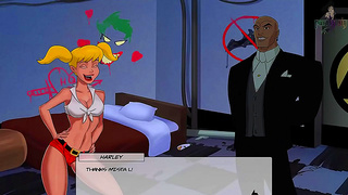 Batgirl Supergirl Seduce Harley Quinn with Teasing Touches and Oral Delight
