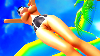Busty Keijo Fighters Clash in Wet Wild Hentai showdown