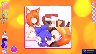 Foxy Redhead Catgirl Teases Thrills with Purring Vibe Play