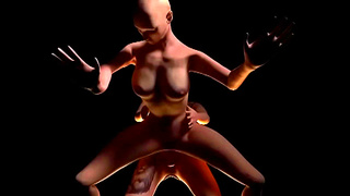 Passionate 3D Lovers Explore Steamy Hentai Moves in Sultry Embrace