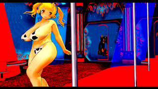 Voluptuous Hentai Goddess Dances Seductively in Steamy Burlesque Dream
