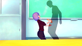 Student Tempts Stern Sensei Into Fiery 3D Hentai Anal Encounter