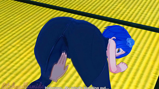 Konan Tempts Pain with Seductive Blowjob Ass Play Ending in Creampie
