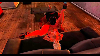 Milf Seduces Big Black Stud on Sofa - Steamy Interracial Anal Climax