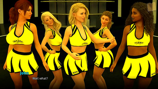 Busty Cheerleader Tempts with Juicy Curves Tight Ass in Hot 3D Fantasy