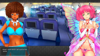 Morticias Hot Airplane Adventure with Curvy Flight Attendant Monsters in Huniepop 2
