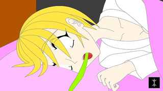 Blonde Goddess Captivated by Wild Beasts Lust in Hot Anime Tryst