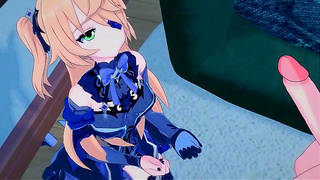 Fischl Tempts the Hero with Sensual Blows and Cream Pie in Hot Hentai Tale