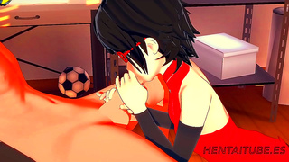 Sarada Teases Naruto with Seductive Touches Leading to Explosive Climax