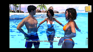 Laylas Steamy underwater kiss bikini tease in immersive 3D hentai erotica