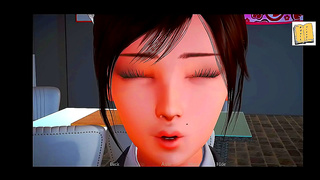 Blonde Teen Pleasured by Step-StepMoms Man in Hot 3D Hentai Action