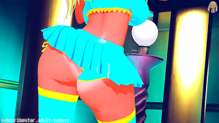 Voluptuous Hentai Beauty Tempts in Seductive Hat StripTease Fantasies
