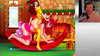 Cat Girls Embrace Horny Holiday Nights in Hot Doggystyle Play