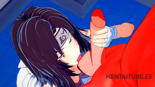 Kurenai Tempts Naruto with Steamy Oral Hand Action in 3D Hentai Fantasy