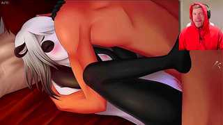 Luscious Feline Seduces Brave Warrior in Fiery Futuristic Tryst