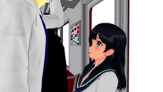 Voluptuous Busty Beauty Rides Wild in Hot Hentai Train Paizuri Action