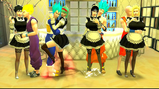 Saiyan Warriors Punish Naughty Dragon Girl with Fiery Passion