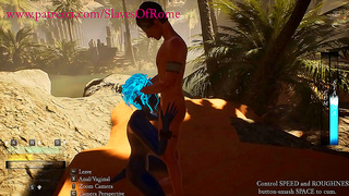 Desert Enchantress Tempts Warrior in Steamy Roman Fantasy Encounter