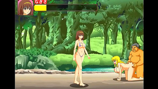 Bikini Beauty Ignites Hot Tryst with Warriors on Tropical Tanuki Isle