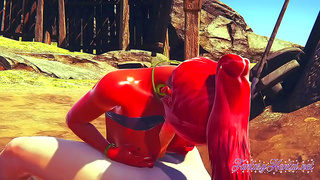 Gerudo Seduces Brave Hero with Steamy Desert Encounter Creampie Climax – 3D Zeldaporn