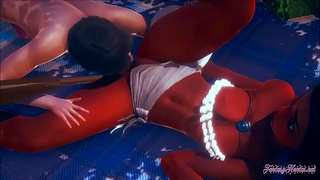 Moana Tempts Maui in Hot Tropical Tryst Ending With Creampie Climax
