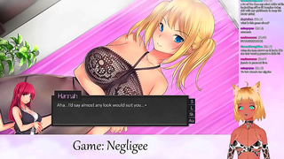 Neko Teases Co-Star in Seductive Lace, Igniting Hot Lesbian Fantasy Live Stream