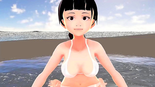 Cocoa Honda Dazzles in White Bikini – A Sugary Sin of Desire