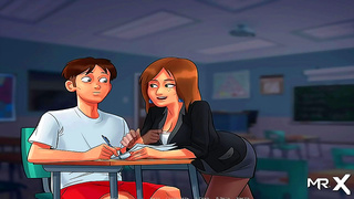 Busty Tutor Tempts Studious Crush in Hot Summer Flirtation