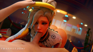 Busty Mercy Whispers Naughty Promises in Animated Park Tryst