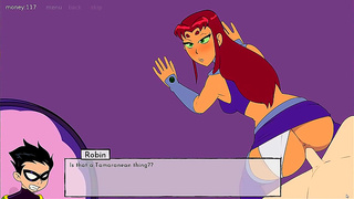 Starfire Teases Raven with Forbidden Lust in steamy Titan Nights fantasy encounter