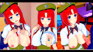Meilins Busty Temptation: Hot Blowjob Fun in 3D Touhou Hentai Adventure