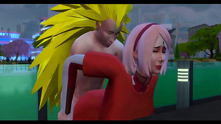 Sakur Breaks Loyalties in Steamy Forest Tryst with Naruto Under Moonlight
