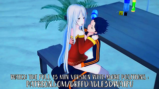 Subaru Snowy-Eared Echidna Ignite Beach Passions – Steamy Swim Tryst Unfolds