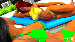 Bikini Babe Rides Horny Beast Under Moonlight on Secluded Beach