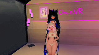 Futa Catgirls Steamy VRChat Encounter Ignites Wild Cyber Romance