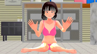 Busty Toyoda Beauty Tempts in Sultry Pink Bikini Fantasia
