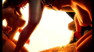Voluptuous Anime Goddess Ignites Wild Fantasy in Hot 3D Tryst
